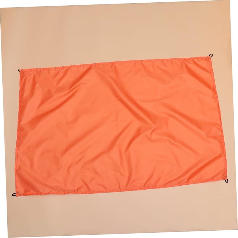 4 Pcs Orange Foldable Picnic Mat Multifunctional Beach Camping Pad with Storage Bag - Image 3